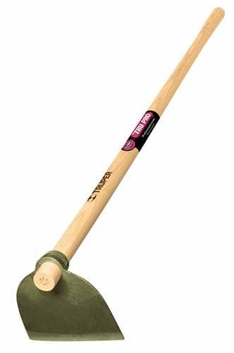 Hoe with wooden handle