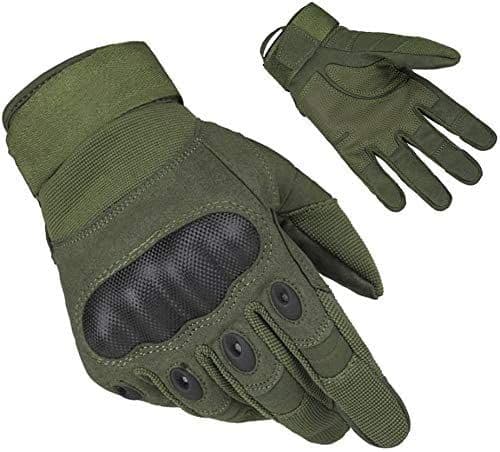 Green tactical gloves