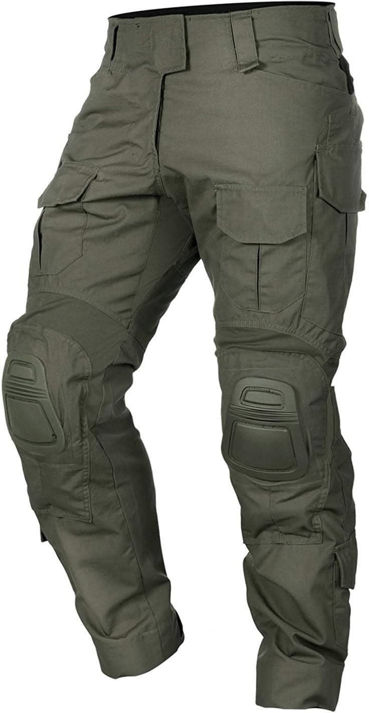 Green tactical trousers