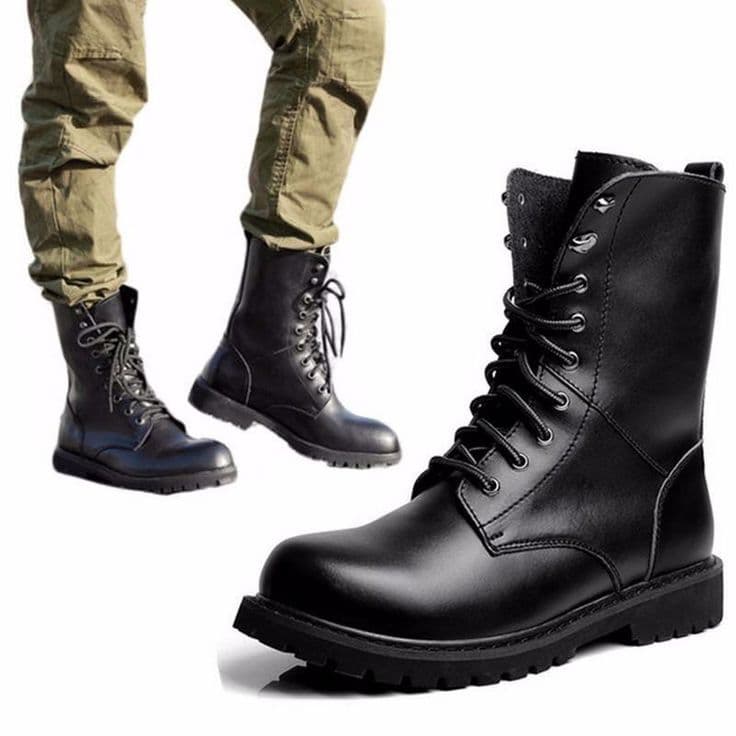 Black tactical boots