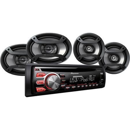 Car stereo kit with speakers